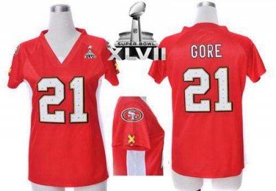 Jerseys Factory Cheap Nike 49ers #21 Frank Gore Red Team Color D