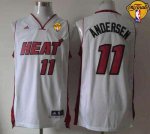 Jerseys Factory Cheap Heat #11 Chris Andersen White Finals Patch
