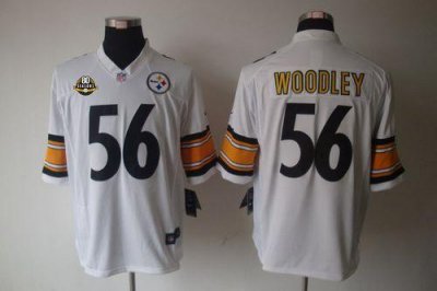 Jerseys Factory Cheap Nike Steelers #56 LaMarr Woodley White Wit