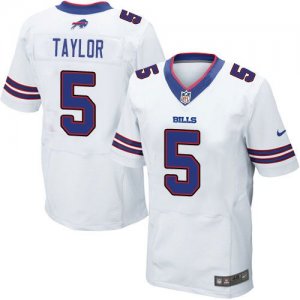 Jerseys Factory Cheap Nike Bills #5 Tyrod Taylor White Men's Sti