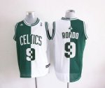Jerseys Factory Cheap Celtics #9 Rajon Rondo Green/White Split F