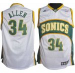 Jerseys Factory Cheap Thunder #34 Ray Allen White Seattle SuperS
