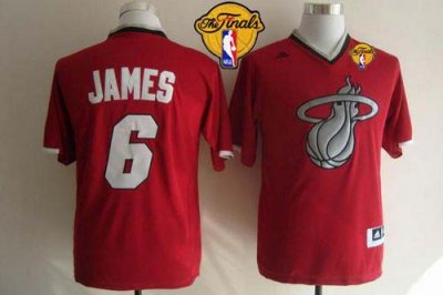 Jerseys Factory Cheap Heat #6 LeBron James Red 2013 Christmas Da