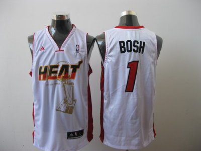 Jerseys Factory Cheap Heat 2011 Championship #1 Chris Bosh White