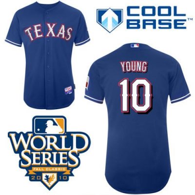 Jerseys Factory Cheap Rangers #10 Michael Young Blue 2010 World