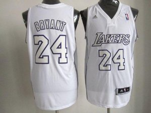 Jerseys Factory Cheap Lakers #24 Kobe Bryant White Big Color Fas