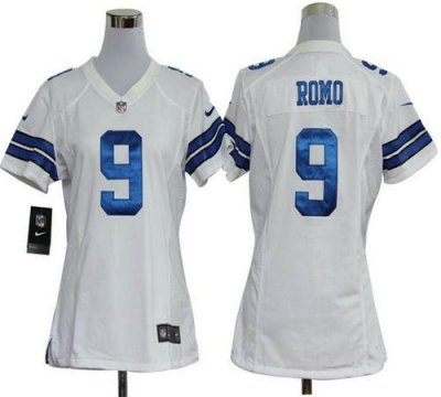 Jerseys Factory Cheap Nike Cowboys #9 Tony Romo White Women's Em
