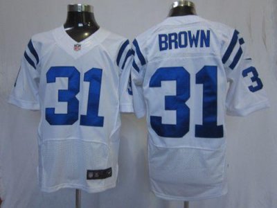 Jerseys Factory Cheap Nike Colts #31 Donald Brown White Men's Em
