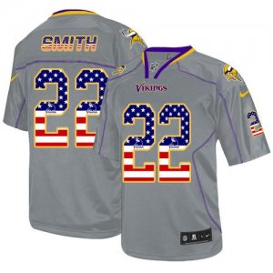 Jerseys Factory Cheap Nike Vikings #22 Harrison Smith Grey Men's