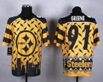 Jerseys Factory Cheap Nike Steelers #91 Kevin Greene Gold Men's