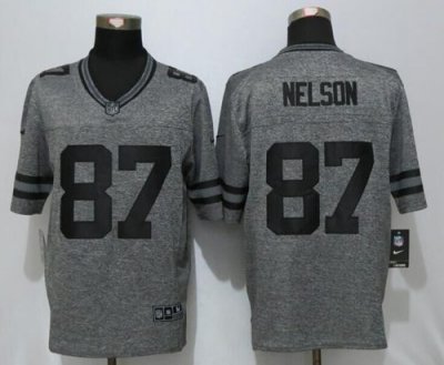 Jerseys Factory Cheap Nike Packers #87 Jordy Nelson Gray Men's S