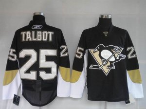 Jerseys Factory Cheap Penguins #25 Maxime Talbot Embroidered Bla