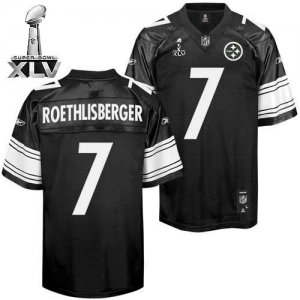 Jerseys Factory Cheap Steelers #7 Ben Roethlisberger Black Shado