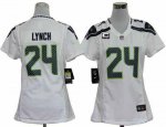 Jerseys Factory Cheap Nike Seahawks #24 Marshawn Lynch White Wit