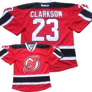 Jerseys Factory Cheap Devils #23 David Clarkson Red Home Embroid