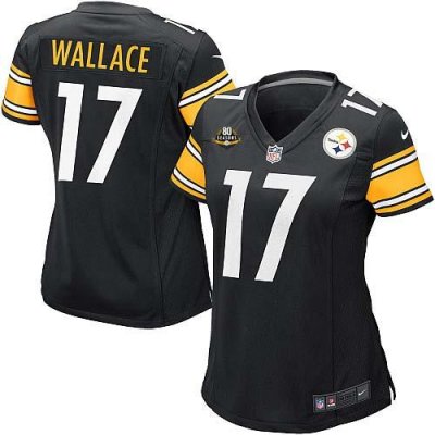 Jerseys Factory Cheap Nike Steelers #17 Mike Wallace Black Team