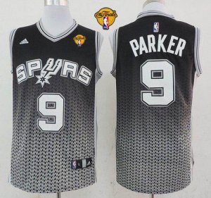 Jerseys Factory Cheap Spurs #9 Tony Parker Black Resonate Fashio