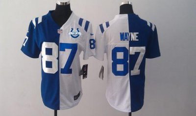 Jerseys Factory Cheap Nike Colts #87 Reggie Wayne Royal Blue/Whi