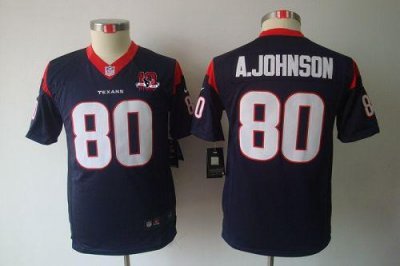 Jerseys Factory Cheap Nike Texans #80 Andre Johnson Navy Blue Te