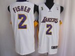 Jerseys Factory Cheap Lakers #2 Derek Fisher Stitched White Cham