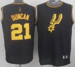 Jerseys Factory Cheap Spurs #21 Tim Duncan Black Precious Metals