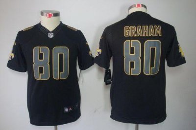 Jerseys Factory Cheap Nike Saints #80 Jimmy Graham Black Impact