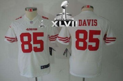 Jerseys Factory Cheap Nike 49ers #85 Vernon Davis White Youth Su