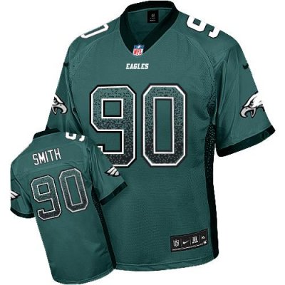 Jerseys Factory Cheap Nike Eagles #90 Marcus Smith Midnight Gree