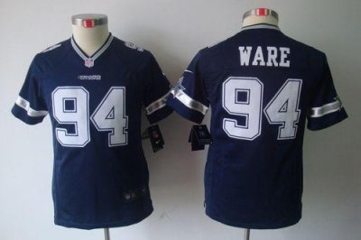 Jerseys Factory Cheap Nike Cowboys #94 DeMarcus Ware Navy Blue T