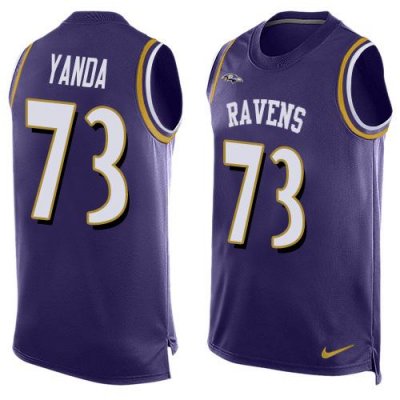 Jerseys Factory Cheap Nike Ravens #73 Marshal Yanda Purple Team