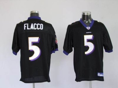 Jerseys Factory Cheap Ravens #5 Joe Flacco Black Alternate Stitc