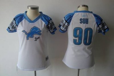 Jerseys Factory Cheap Lions #90 Ndamukong Suh White 2011 Women's