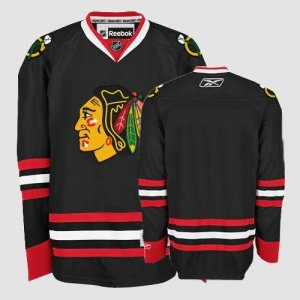 Jerseys Factory Cheap Blackhawks Blank Black Embroidered Youth N