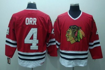 Jerseys Factory Cheap Blackhawks #4 Bobby Orr Embroidered Red CC