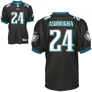 Jerseys Factory Cheap Eagles #24 Nnamdi Asomugha Black Embroider