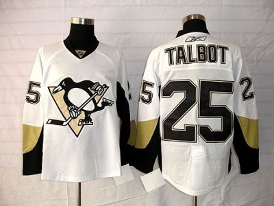 Jerseys Factory Cheap Penguins #25 Maxime Talbot Embroidered Whi