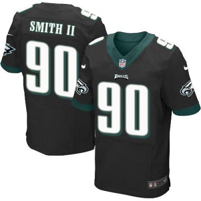 Jerseys Factory Cheap Nike Eagles #90 Marcus Smith II Black Alte