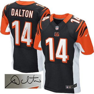 Jerseys Factory Cheap Nike Bengals #14 Andy Dalton Black Team Co