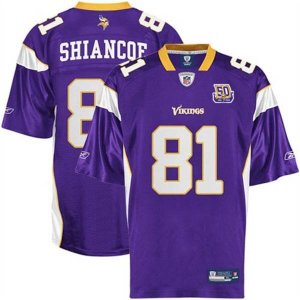 Jerseys Factory Cheap Vikings #81 Visanthe Shiancoe Purple With