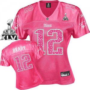 Jerseys Factory Cheap Patriots #12 Tom Brady Red Women's Sweethe