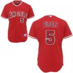 Jerseys Factory Cheap Angels #5 Albert Pujols Red Embroidered Yo