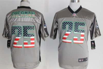 Jerseys Factory Cheap Nike Seahawks #25 Richard Sherman Grey Men