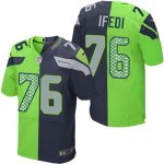 Jerseys Factory Cheap Nike Seahawks #76 Germain Ifedi Steel Blue