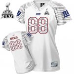 Jerseys Factory Cheap Giants #88 Hakeem Nicks White Women's Zebr