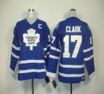 Jerseys Factory Cheap Maple Leafs #17 Wendel Clark Blue Home Emb