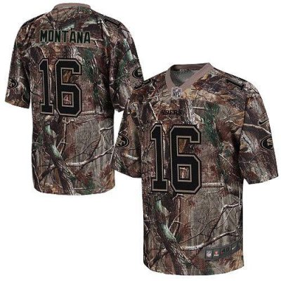 Jerseys Factory Cheap Nike 49ers #16 Joe Montana Camo Men's Stit