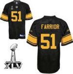 Jerseys Factory Cheap Steelers #51 James Farrior Black With Yell