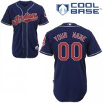 Jerseys Factory Cheap Indians Personalized Authentic Blue Baseba