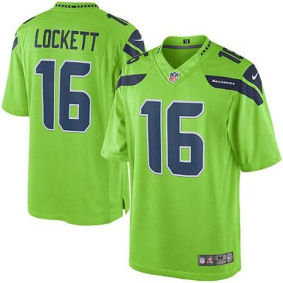 Jerseys Factory Cheap Nike Seahawks #16 Tyler Lockett Green Men'