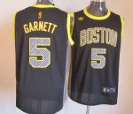 Jerseys Factory Cheap Celtics #5 Kevin Garnett Black Electricity